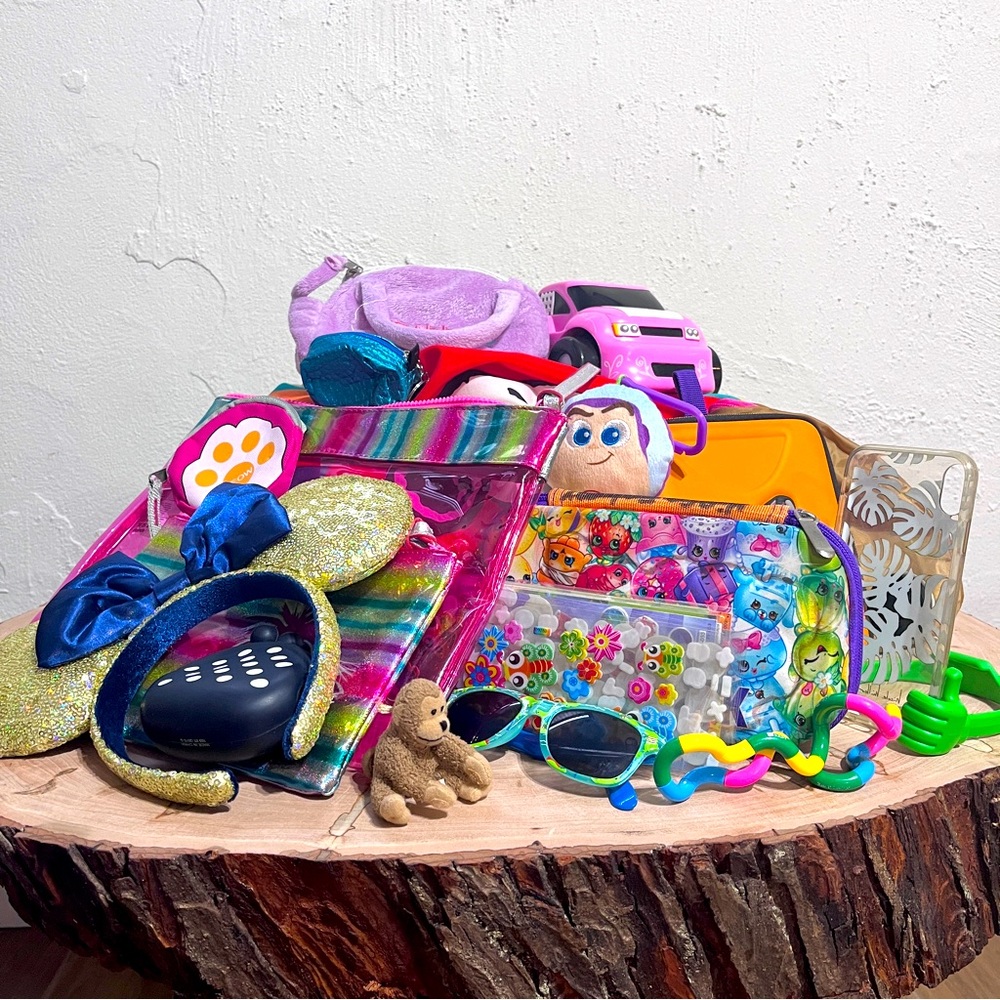 Peanuts Cube Kid Pillow, many different coin purses, and Mariokart travel case